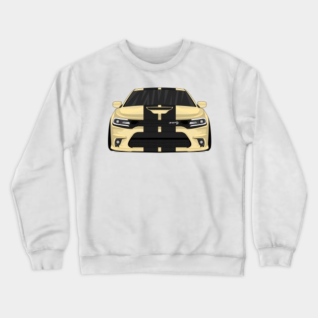 DODGE CHARGER CREAM Crewneck Sweatshirt by VENZ0LIC